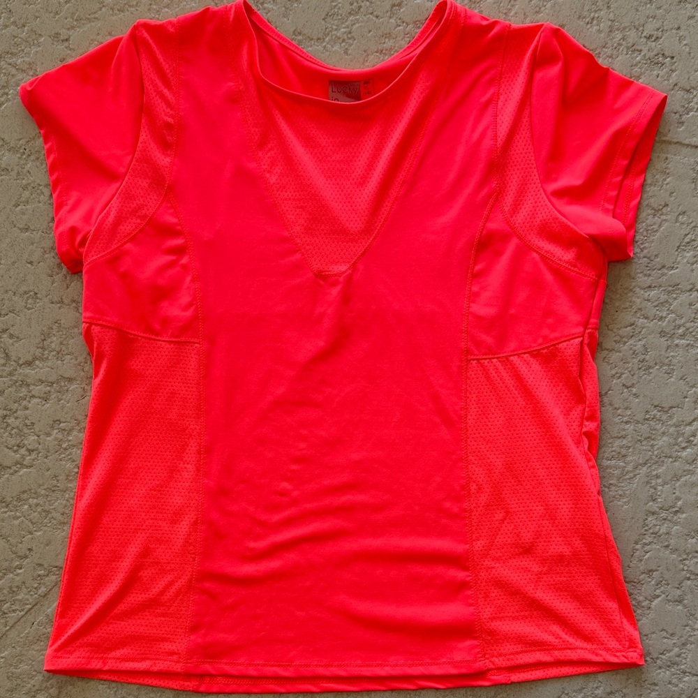 Lucky in Love Bright Pink Short Sleeve Top